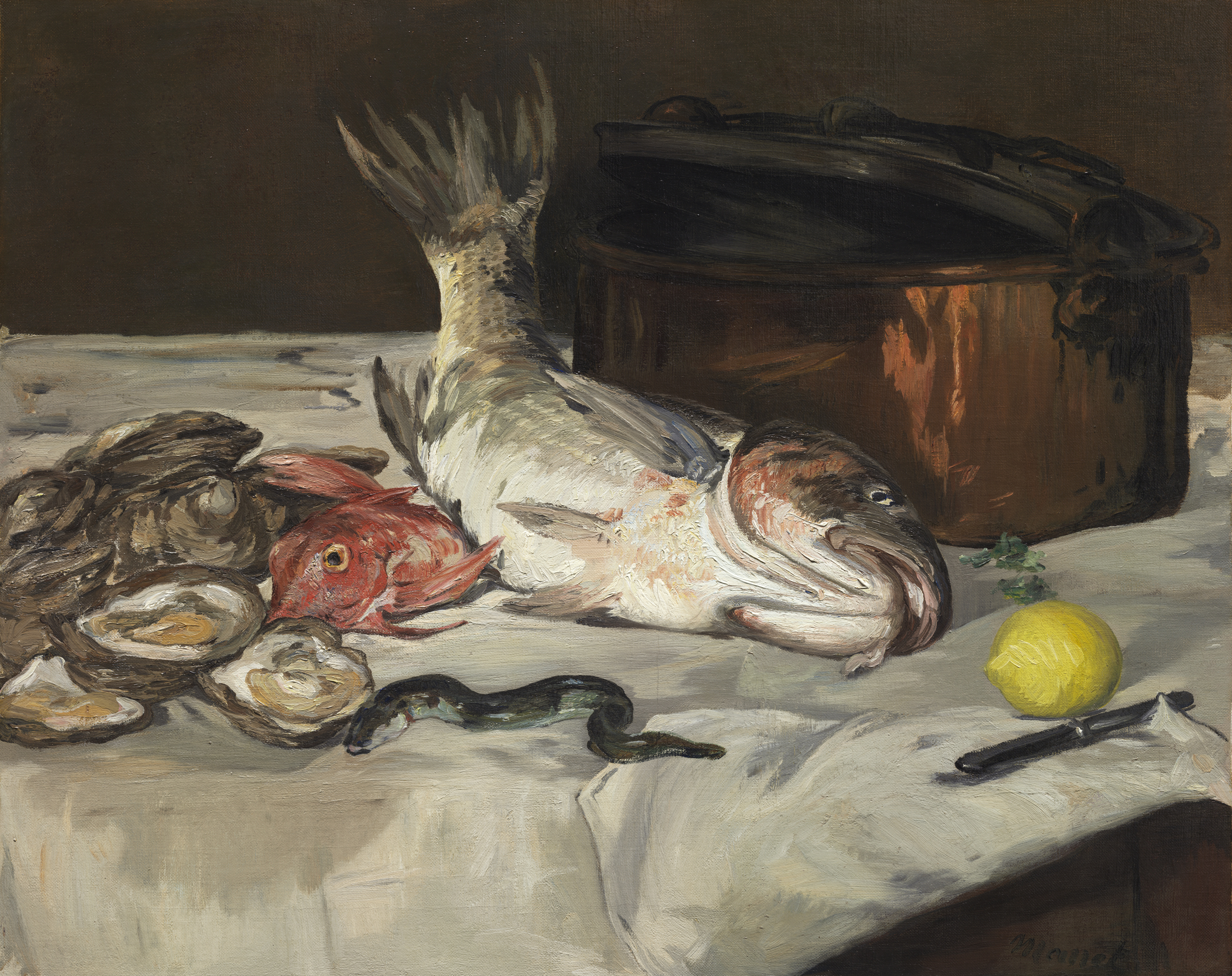 Fish (Still Life) by Paul Cezanne